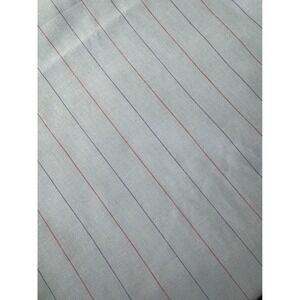 Pinstripe Shirting Fabric 2.56 Yards Light Blue Red Blue Stripe 62" Wide DIY
